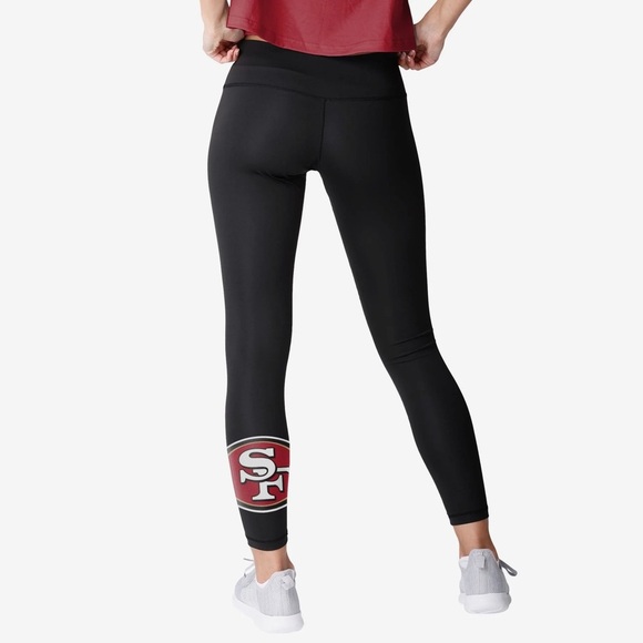 San Francisco 49ers Women’s Calf Logo Black Leggings - Picture 6 of 13